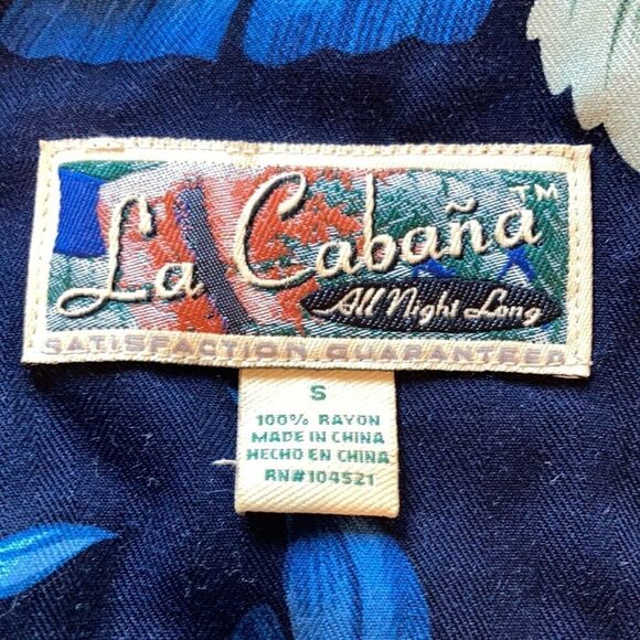 La Cabaña Rayon Tropical front button top Sz-Small - Picture 6 of 7